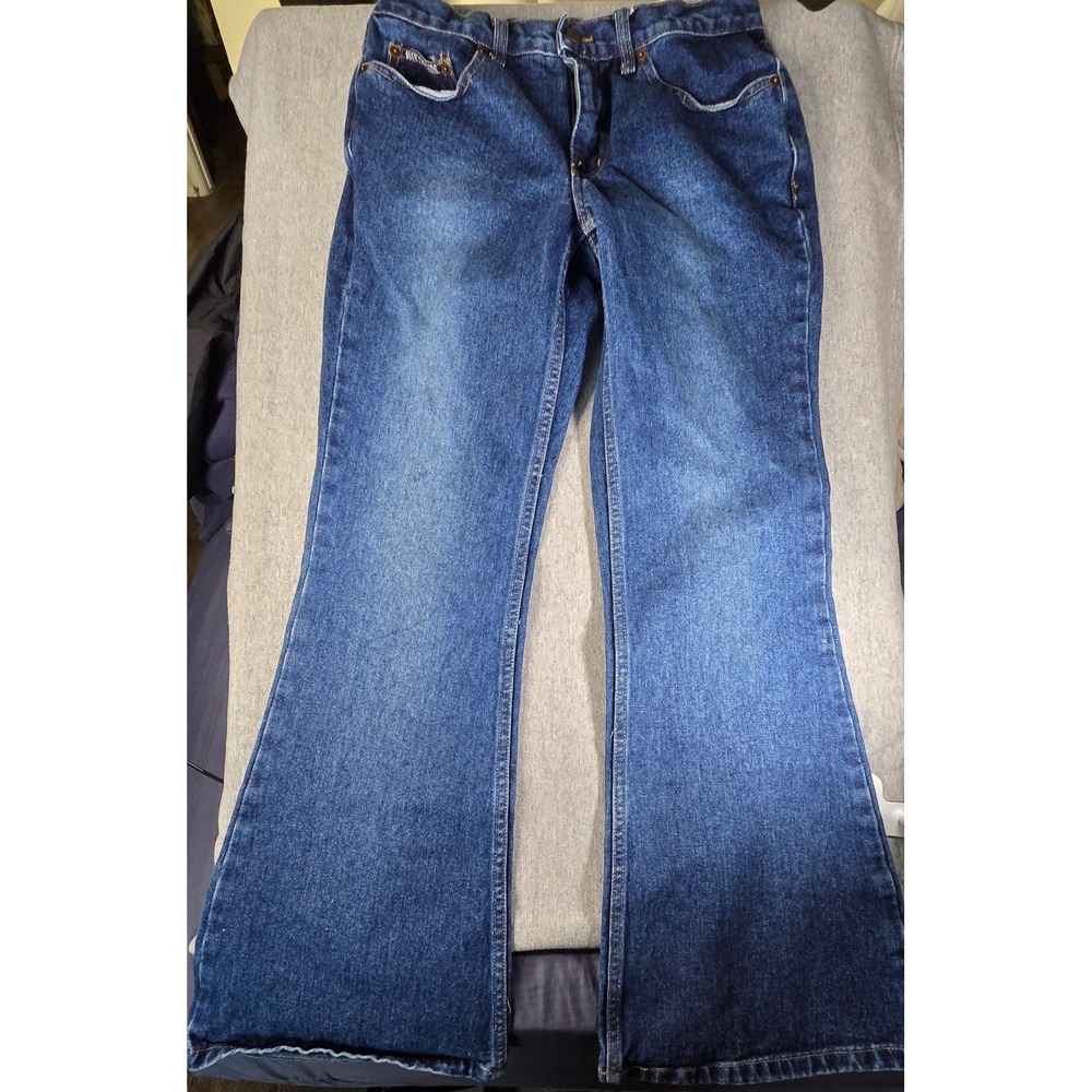 Blue Threads B1739 Flared Leg Jeans Medium Wash Cotton Denim Size 29x28